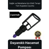 Kaliteli Dayanıklı Tüm Kupalara Uyumlu Islak Kuru Kullanım 2 Parmak Hacamat Çekme Vakum Pompası