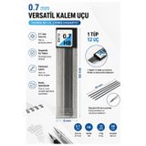 Kaliteli Kalem Ucu 12 Li 0.7 Mm Hb 1 Paket Tombow Versatil Kalem Uç Mekanik Uçlu Otomatik Kurşun Kalem Ucu 60 Mm Yumuşak