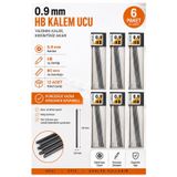 Kaliteli Kalem Ucu 12 Li 0.9 Mm Hb 6 Paket Tombow Versatil Kalem Uç Mekanik Uçlu Otomatik Kurşun Kalem Ucu 60Mm Yumuşak