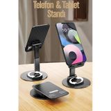 Kaliteli Katlanabilir 360 Dönen Ayarlı Telefon Tutucu Masaüstü Telefon Tablet Standı S014