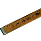 Kaliteli (Tsek) Onaylı Tahta Manıfatura Cetveli (On / Arka Yuzu 100Cm)
