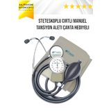 kalitexhome Freely Steteskoplu Cırtlı Manuel Tansiyon Aleti Çanta Hediyeli