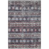 Kalkuta Kahverengi Modern Geometrik Etnik Desenli Boho Makinada Yıkanabilir Hafif Hav Toz Vermez Leke Tutmaz Kaymaz Taban Dijital Makine Baskı Halı Oturma Odası Salon Yolluk Koridor Mutfak Halısı