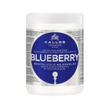 Kallos Cosmetics Blueberry Hair Mask Yabanmersini Özü ve Avakadodu Yağı Içeren Canlandırıcı 1000 ml Saç Bakım Maskesi