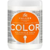 Kallos Cosmetics Color 1000 ml Boyalı Saçlar Için Keten Tohumu Yağlı ve Uv Filtreli Saç Bakım Maskesi