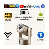 Kalobee Hy7 Şarjlı Akıllı Mini Projektör Full HD 1920 x 1080 LED Işık Kaynağı HDMI ve USB Bağlantı
