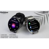 Kalobee SK42 Amoled Ekran 3kordonlu Bay Bayan Akıllı Saati Ince Kasa - Siyah