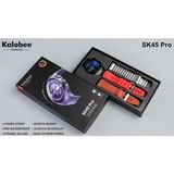 Kalobee SK45 Pro Akıllı Saat 3 Farklı Kordon IP68 Su Geçirmez Sağlık Takibi Alwayson Ekran - Siyah - Gri - GRİ