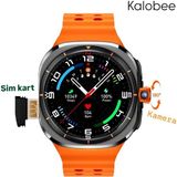 Kalobee U8 U8 Ultra Görüntülü Görüşmeli Hatlı Akıllı Saat - 49 mm - Altın - Gümüş - renk