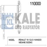 KALORIFER RADYATORU R19 CLIO-KANGOO-MEGANE-SCENIC (2 SIRA AL+PL)