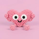 Kalp Amigurumi Örgü Öğrenme Kiti | Videolu Tığ Işi Amigurumi Kalp Örgü Seti