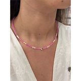 Kalp Boncuk Kolye - Pembe — Renk: Pembe