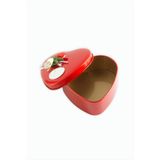 Kalp Boş Kırmızı Metal Kutu 9 cm 99690