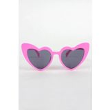 Kalp Çerçeve Güneş Gözlüğü Cat Eye Kalp Gözlük Pembe-Tek Ebat