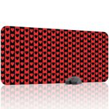 Kalp Desenli Dikişli Kenar Oyuncu Gaming Mouse Pad Kauçuk Kaymaz Taban Mousepad (V4, 90x40 XXL)