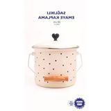Kalp Desenli Emaye Yoğurt Ve Bakliyat Bakracı (20 Cm - 3 Litre)
