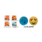 Kalp Emoji Mavi Ceylan Cep Sobası,El Isıtıcı,2 Adet Sıcak Su Torbası Pvc 9cm
