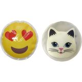 Kalp Emoji,kedi Cep Sobası,el Isıtıcı,2 Adet Sıcak Su Torbası Pvc 9cm
