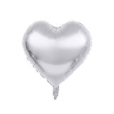Kalp Folyo Balon Gümüş Rengi Kalp Parti Balonu 24 inc 60 cm