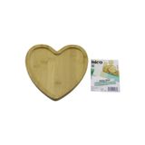 KALP MODEL AHŞAP BAMBU SERVİS SUNUM TEPSİ - TAHTASI 20.5 X 19.5 X 1.4CM (2818)
