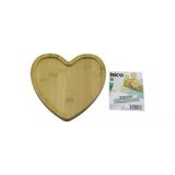 Kalp Model Ahşap Bambu Servis Sunum Tepsi - Tahtası 20.5 X 19.5 X 1.4Cm Go53/01610