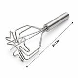 KALP ŞEKİL ÇAP: 9CM KROM SAPLI=12CM METAL PATATES EZİCİ TOPLAM UZUNLUK: 26CM (4887)