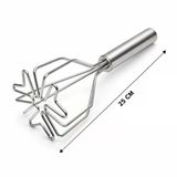 KALP ŞEKİL ÇAP: 9CM KROM SAPLI=12CM METAL PATATES EZİCİ TOPLAM UZUNLUK: 26CM