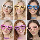 Kalp Şekilli Parti Gözlüğü 12 Adet – 6 Renk ( Camsız) Mirsm0010k-Smrf064