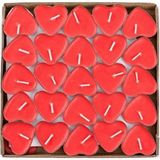 Kalp Şekilli Tealight Mum 100 Adet, Dekoratif Mum, Romantik Ortam Mumu - Çok Renkli