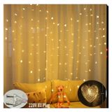 Kalp Şeklinde Gün Işığı Perde Led Fişli 2x1,50 cm