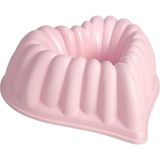 Kalp Şeklinde Kek Kalıbı, 26X285X10 Mm, Alüminyum Döküm, Yapışmaz Kaplama - Pembe