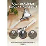 Kalp Şeklinde Soğuk Yüz Masaj Aleti - Cilt Sıkılaştırıcı Ve Şişkinlik Giderici Cryo Sticks