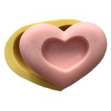 Kalp Şeklinde Tea Light Mum Altlığı Kalibi 7,5x5,5x2 cm