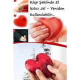Kalp Şeklinde Yeniden Kullanılabilir El Isıtıcı Jel – Anında Isı Veren Cep Isıtıcı - Kırmızı
