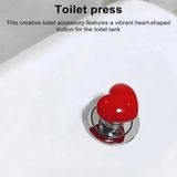 Kalp Tasarımlı Klozet Sifon Tuşu Kırmızı, Yapışkanlı Kolay Montaj, Dekoratif Banyo Aksesuarı, Estetik Basmalı Tuş Aparatı - 0 - Siyah - Option-1