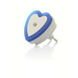 Kalp Tip Otomatik Gece Yanıp Gündüz Sönen Işık Sensörlü Ledli Gece LambasıOtomatik Sensörlü, 4 LED, İç Mekan Kullanımı, 5x5 cm (Mavi)