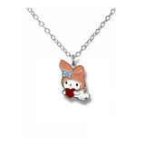 Kalp Tutan My Melody Figürlü Pembe Kolye – 60 Cm Zincirli Sevimli Anime Takı