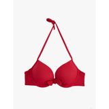 Kalp Yaka Dokulu Fiyonklu Push-Up Bikini Üstü