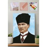 Kalpaklı Atatürk Sayılarla Boyama Seti
