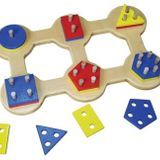 Kalpe Ahşap Eğitici Oyuncak Altılı Geometrik Çocuk Kutu Oyun Sök-Tak