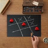 Kalpler Dama Tahtası Tasarımı 240 Parça Ahşap Puzzle Ahşap Kutuda MP02927