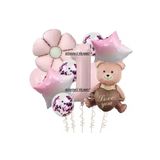 Kalpli Ayi Papatya Folyolu Yaş Balon Set, 1