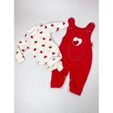 Kalpli Bebek Takımı - Kırmızı - 3 Ay