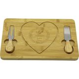 Kalpli Bıçak Sağ-Solahşap Bambu Kahvaltı Peynir Sunum Pano2 Bıçak=ahşap SAP19X29CM-1.5CM BX40