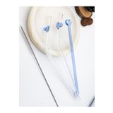 Kalpli Cam Pipet Ve Kokteyl Karıştırma Çubuğu Temizleme Fırçası Hediyeli