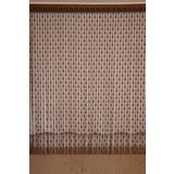 KALPLİ MODEL ACI KAHVE RENK İP PERDE HAZIR İP PERDE 300*270