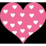 Kalpli Pembe Kalp Duvar Stickerı