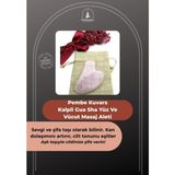 Kalpli Pembe Kuvars Taşlı Yüz ve Vücut Masaj Aleti, Sertifikalı, Doğal ve Güzel Hissiyatlı - Açık Pembe