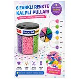 Kalpli Pul Standlı 6 Renk 60Gr 1 Paket Bubu Parlak Pul Okul Sınıf Etkinlik Resim Dekarasyon Hobi Süsleme Sanat