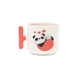 Kalpli Sevimli Panda Baskılı Renkli T Kulplu Hediyelik Latte Fincanı Kupa Bardak, QB1L5953-PM